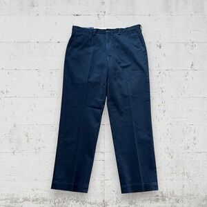 Vintage Polo Ralph Lauren Pants Mens 36x32 (36x31) Navy Blue Preston Chino